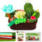 Bastelset mit Pfeifenreinigern, Paket mit Kaktus-Blumenerde, enthält Pfeifenreiniger, Pompons, Schaumstoffbälle, geeignet zum Dekorieren von Räumen und Autos als Ornamente, Weihnachts- und Geburtstags