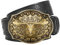 JasGood Western Leder Cowboy Gürtel für Herren Damen Longhorn Schnalle Cowgirl Gürtel Floral gravierte geprägte Vintage Unisex Gürtel für Jeans