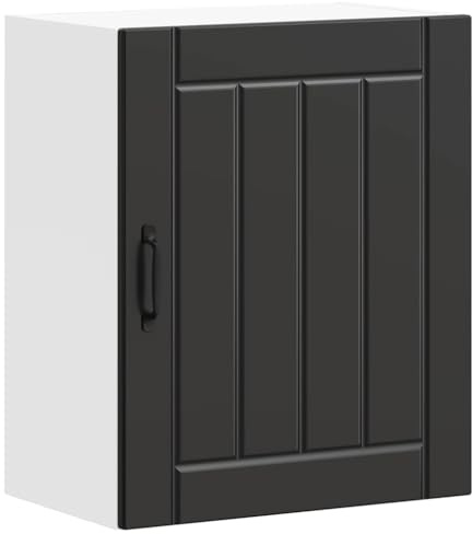 vidaXL Küchen-Hängeschrank Lucca Schwarz Holzwerkstoff