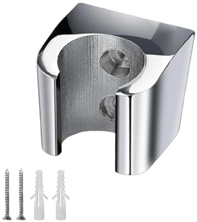 Zinklegierung Duschkopfhalterung Ersatzteile mit Schrauben Silber Duschhalterung Wandmontierte Duschbrause Halterung Brausehalter Geeignet für Duschköpfe mit 2,2 cm Aufnahme 3,5x3,1x2,9 cm