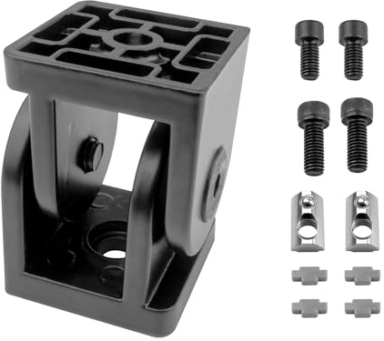 KLAK 40 - Gelenkverbinder Gelenk Winkelverbinder Nut 8 für Aluprofil 40-er schwarz - 1 Stück