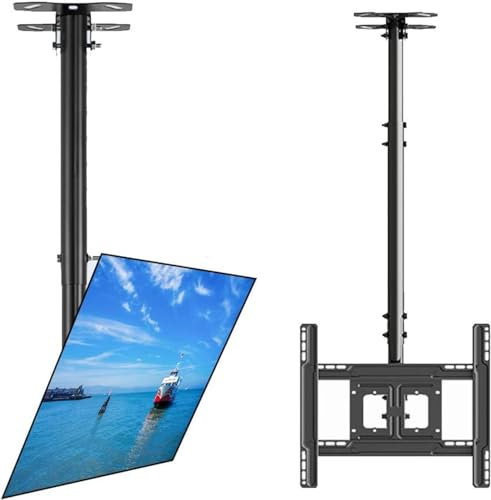 ZMAZHANG Verstellbare TV-Halterung, TV-Deckenhalterung, höhenverstellbar, teleskopierbar, neigbar und schwenkbar, für Flachbildschirme, passend für 32-75 Zoll große elektrische TV-Lifte