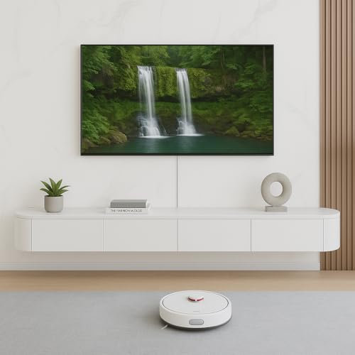 FGNIXLN TV Lowboard,120-240 cm Moderner TV Schrank Fernsehschrank für das Wohnzimmer Geeignet für das Wohnzimmer und Schlafzimmer (Weiß, 180CM)