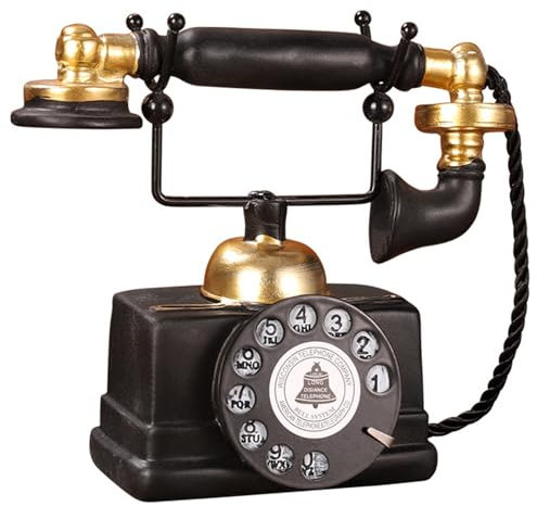 Cunlvyyds Retro -Telefonmodell, realistisches Rotations -Vintage -Telefonmodell, Retro -Telefon für Café -Stabs -Fenster Dekor Schreibtisch Dekoration Requisiten, Telefon