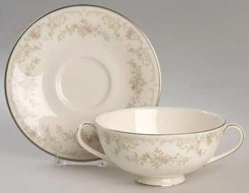 Royal Doulton Diana Pattern Handled Soup Cup and Saucer Gilded Fine Bone China