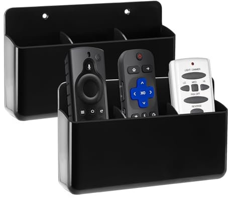Veftsvy Organizador Mandos TV, Cajas Organizadoras de Mando a Distancia 2 Piezas, Organizador Mandos TV, para Oficinas, Dormitorios, Salones, Cocinas