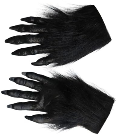 Wpsagek Handschuhe mit Krallen,Wolfspfoten,1 Paar -Handschuhe Halloween-Fäustlinge - Lustige Halloween-Kostümhandschuhe, gruselige Wolfsklauenhandschuhe für Erwachsene, Kinder, und Mädchen