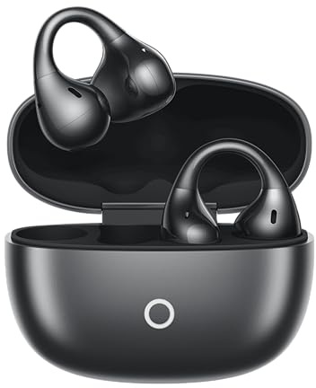 realme Buds Clip Wireless Earbuds, Open-Ear Bluetooth Earphones, 10.8 mm Dynamic Bass Driver, Bluetooth 5.4 with Mics, Up to 36 Hours Playback, IP55 Waterproof, Titanium Black