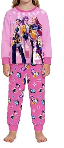 Funykiding Kids Movie Singer Star Sporting Tracksuits,Girls Daily PJS Casual Long Sleeves Tops + Pants Suits,Girls Holiday Party Suits (Pink,3 Years)