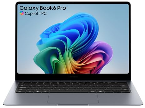 Samsung Galaxy Book6 Pro 14 AI Laptop, Intel Core Ultra 7 Processor, 16GB RAM, 512GB SSD, Dynamic AMOLED 2X Touchscreen Display, All-Day Battery, Galaxy AI Copilot+ PC, Grey