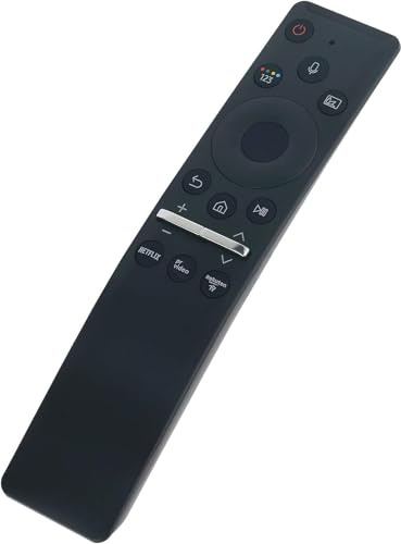 REMOtech Ersatz Fernbedienung kompatibel mit Samsung Smart TV mit Sprachfunktion, für TU QLED LS RU NU MU Serien, Netflix Prime Rakuten, Analog Modell
