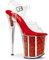 Pleaser Damen FLAMINGO-808G Offene Sandalen, Transparent (CLR/Red Glitter)