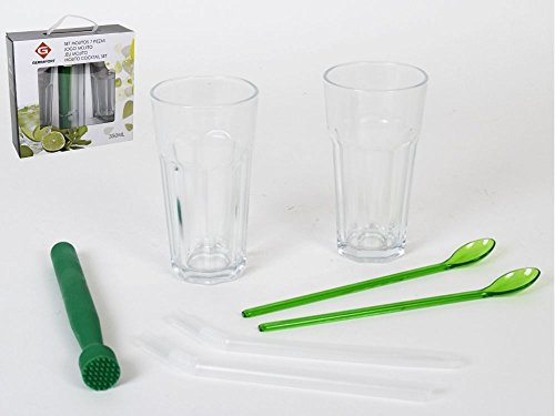 Bicchieri Mojito Set Vetro 7 Pezzi Scatola 26x27cm