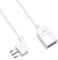 Ewent EW3802 - Prolunga elettrica 5mt, spina Italiana 10A 90° salvaspazio, presa italiana 10A, cavo H05VV-F 3x0,75mm2, presa con protezione bambini, Bianco