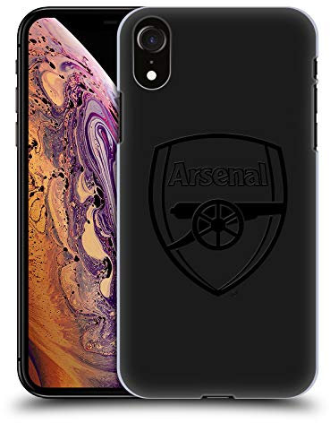 Head Case Designs Officially Licensed Arsenal FC Black Logo Crest 2 Hard Back Case Compatible With Apple iPhone XR