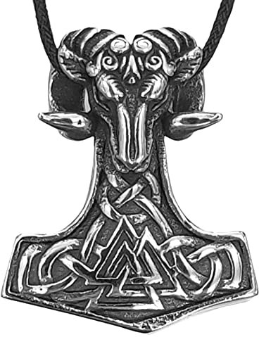 Kiss of Leather Pendentif marteau de Thor en acier inoxydable n°197