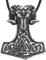 Kiss of Leather Pendentif marteau de Thor en acier inoxydable n°197