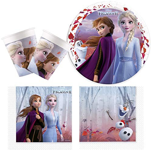 Procos- Disney Frozen 2-Set di Accessori per Feste, Mittel (16 Personen, 10134722