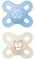 MAM Original Start Succhietto 0-2 Mesi (Set da 2), Ciuccio MAM 0-2 mesi con tettarella ortodontica in silicone, Kit da 2 accessori neonato con porta ciuccio sterilizzatore, Azzurro/Neutro