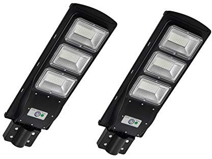 tempo di saldi 1 Paar LED-Lampen, 90 W, mit Solarpanel und Fernbedienung