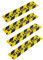 6 x 24 Watch Your Step Floor Tape Anti Slip Warning Sign Sticker Adhesive Non- Slip Abrasive Decal for Workplace Home Safety Wet Floor Caution - 4 Pack
