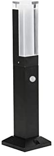 WRMING Außen Pollerleuchte mit Bewegungsmelder, Outdoor LED Wegeleuchten, Aluminium Anthrazit Sockelleuchte, Modern Design Gartenlampe, IP65 Wetterfest, Garten Stehleuchte, 3000K Warmweiße,40cm