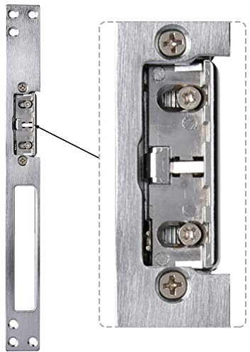 Serratura elettrica, materiale in acciaio inossidabile ad alta resistenza Serratura elettrica a colpo Design super silenzioso Facile installazione per porte in legno per porte in vetro