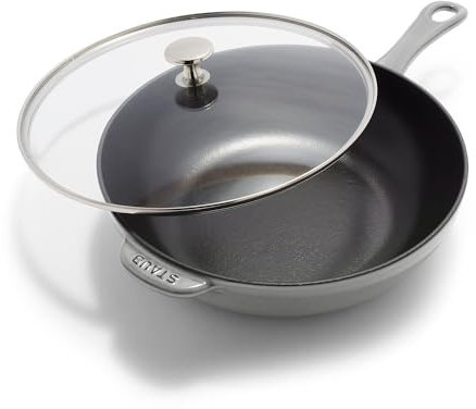 STAUB Tagespfanne aus Gusseisen, 2,9 l, mit Glasdeckel, Graphitgrau