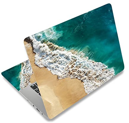 AIMSA Laptop Skin Sticker Decal, 12 13 13.3 14 15 15.4 15.6 inch Laptop Art Decal Protector Notebook Netbook PC 15.6 Universal Vinyl Cover, Sea Beach