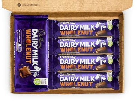 Cadbury Wholenut Chocolate Gift Box | Cadbury Nutty Chocolate Present | Cadbury Chocolate with Nuts Hamper | Cadbury Letterbox Gift Box |Nutty Chocolate Lover Present