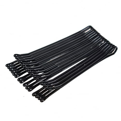 80x EWANTO Haarnadeln gerade Form glatte Oberfläche schwarz 72 mm Länge Bobby Pins gerade Form Haarspangen Haarklammern Bobby Pins für langes und kürzeres Haar Styling Friseur Werkzeug
