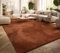 TT Home Teppich Wohnzimmer Kurzflor Anti-Rutsch Rückseite Einfarbiges Design Waschbar, Farbe: Dunkelorange, Größe:300x400 cm