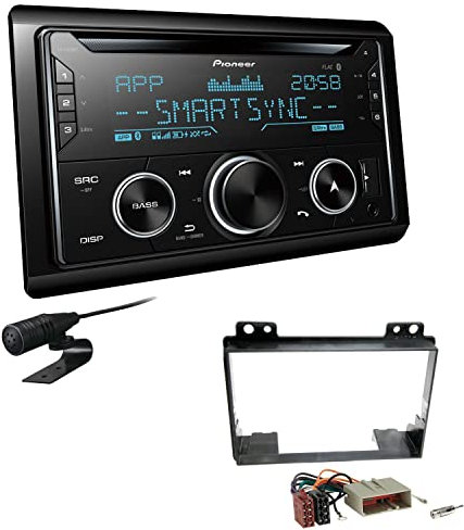 Pioneer FH-S720BT 2-DIN CD Autoradio Bluetooth kompatibel mit Apple und Android Smartphones USB passend für Ford Fiesta 2001-2005 schwarz