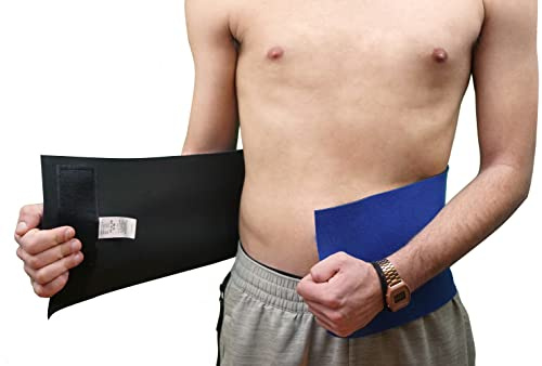 VIRSUS 1 Fascia Lombare in Neoprene 8455, di Colore Blu, Cintura con Chiusura a Strappo Regolabile, Modellante Dimagrante Pancia Piatta, Protegge Schiena per Sport, Yoga, Allenamento, Palestra