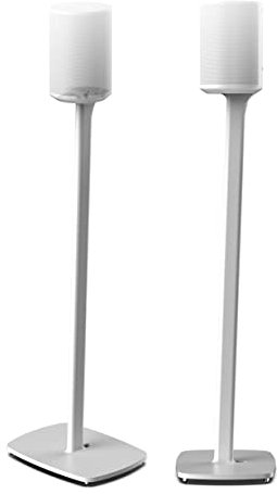 Flexson Floor Stand for Sonos ERA 100, Twin pack in White for soft and hard floors + extension cable and cable management