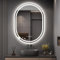 Dripex 600 x 800 mm Oval LED Bathroom Mirror, Illuminated Backlit Wall Mounted Mirror with Demister, Anti-fog, 3 Lighting Modes, Dimming Light, IP44