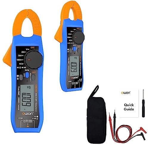 OWON CM210E Mini Digital Klemme Meter 100A AC DC Aktuell Stromspannung Echter RMS Zange Amperemeter Widerstand, Kapazität, Diode Prüfer Multimeter