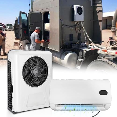 Treeligo 12V-Klimaanlage 12000BTU mit bürstenlosen Motor 45dB, elektrische Mini-Split-AC-Einheit für Lkw, Busse und Wohnmobile