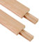 HMFOR Wachsbeschichtetes 35,6 cm Holz-Schubladenschiene, 2 Stück, klassische traditionelle Holz-Mittelführungsschiene