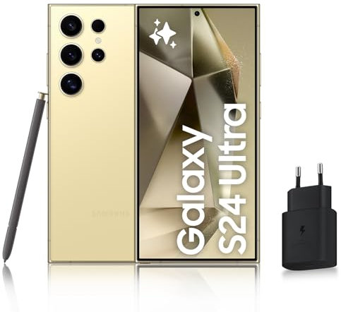 SAMSUNG GALAXY S24 Ultra, Smartphone Android 5G, 1 To, Chargeur secteur rapide 25W inclus [Exclusivité Amazon], Smartphone déverrouillé, Ambre, Version FR