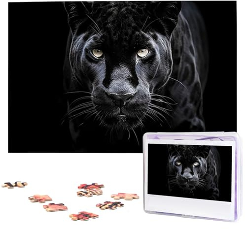 Jigsaw Puzzles 1000 Teile Für Erwachsene Tier Panther Jigsaw Puzzle Coole Tier Weihnachten Puzzle Geschenk Puzzle Für Familie Größe 75 X 50 cm