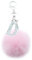 Xsclpomddy Pom Pom rosa. Schlüsselbund künstliche weiche Kaninchenhaar Taschenanhänger Ball Schlüsselanhänger mit Buchstabe A-Z für Handtasche Dekoration,pink D