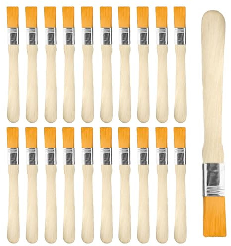 20 Pieces of Nylon Brushes, Barbecue Brushes, Paint Tool Brushes, Wooden Handle Nylon Bristle Board Brushes, Dust Removal Brushes, Tool Brushes (13.5cm)