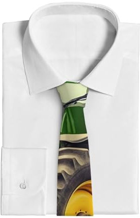 VducK Herrenkrawatte, Hochzeit, Krawatten für Männer, Turme aus Getreide, zum Trocknen, modische Krawatte, Party, Business, formelle Krawatte für Männer, Traktor-Design, One size