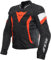 Dainese - Avro 5 Tex Jacket, Giacca Moto in Tessuto, con Protezioni su Spalle, Man, Nero/Rosso Fluo/Bianco, 56