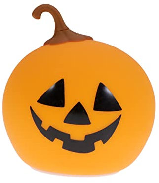 jojofuny Lámpara De Silicona Jack-o'-lantern Luces Led Táctiles Noche Halloween Decorativa