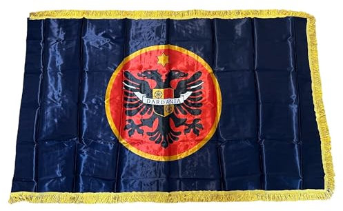 Dardania Flagge Premium Qualität aus Polyester - Flamuri i Dardanisë - Flamuri Dardan Mit Hoher Qualität 150x90cm