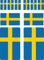 10 Stück Flaggen Aufkleber Schweden Set Sticker Sverige Autoaufkleber - Offsetdruck