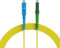 nexinex - 15m Glasfaserkabel LC/APC auf SC/UPC Patchkabel | LWL Simplex Singlemode OS2 FTTH Glasfaser Lichtwellenleiter Kabel