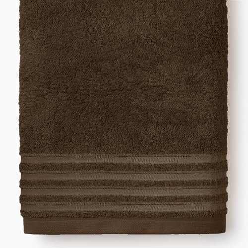 Sedalinne - Pack 2 Toallas de baño Lisa - Formato Lavabo 50x100cm - 100% algodón Peinado - Altamente Absorbente - gramaje 500 gr - Secado rápido y Tacto Suave - Color Marrón